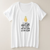 Sei ein Ananas-Plus-Size-Basic-T - Shirt (Design vorne)