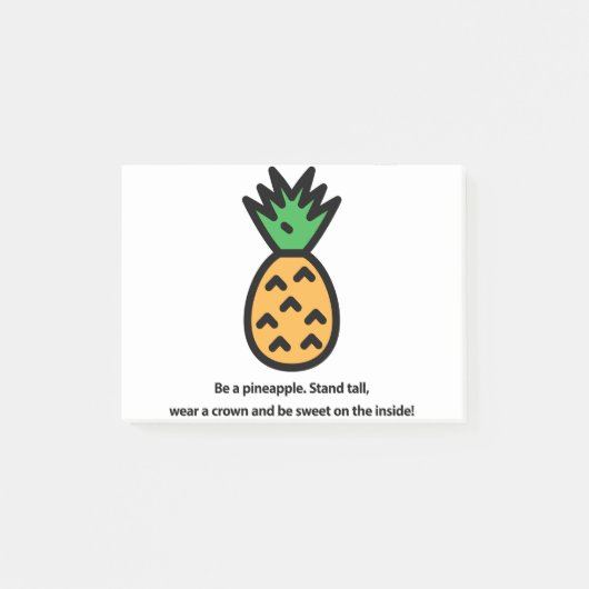 Sei ein Ananas Post-it Klebezettel (Vorderseite)