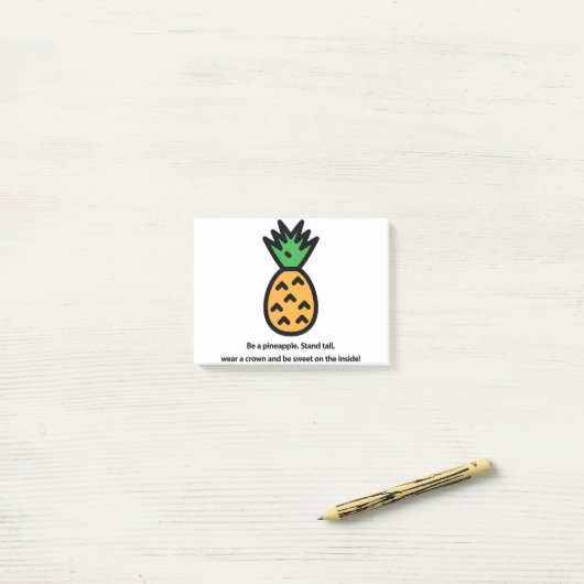 Sei ein Ananas Post-it Klebezettel (Auf Schreibtisch)
