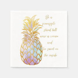Sei ein Ananas Wasserfarbencocktail Napkin Serviette