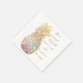 Sei ein Ananas Wasserfarbencocktail Napkin Serviette (Ecke)