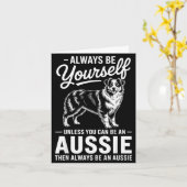 Sei ein aussie lustiger australian shepherd  karte (Gelbe Blume)