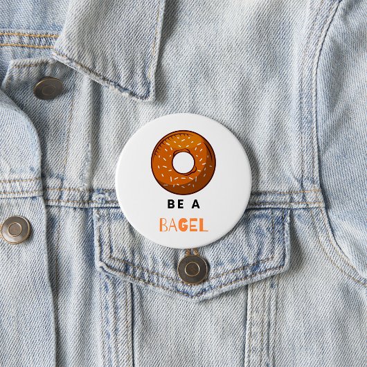 Sei ein Bagel Funny Food Pub Bagel Lover Design Button