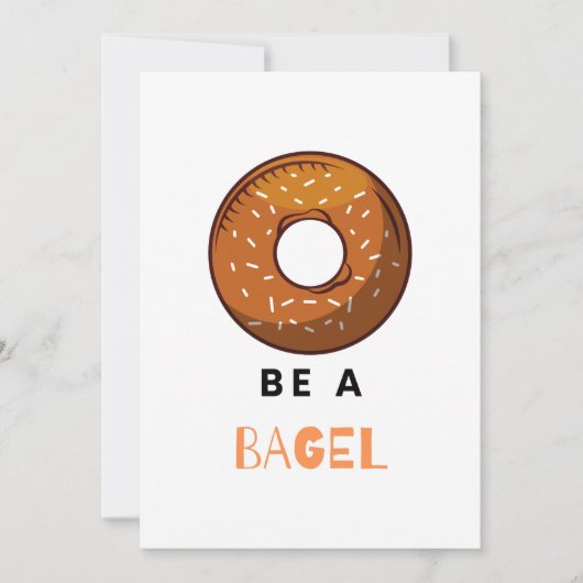Sei ein Bagel Funny Food Pub Bagel Lover Design Einladung (Vorderseite)