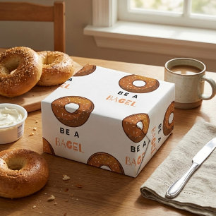 Sei ein Bagel Funny Food Pub Bagel Lover Design Geschenkpapier