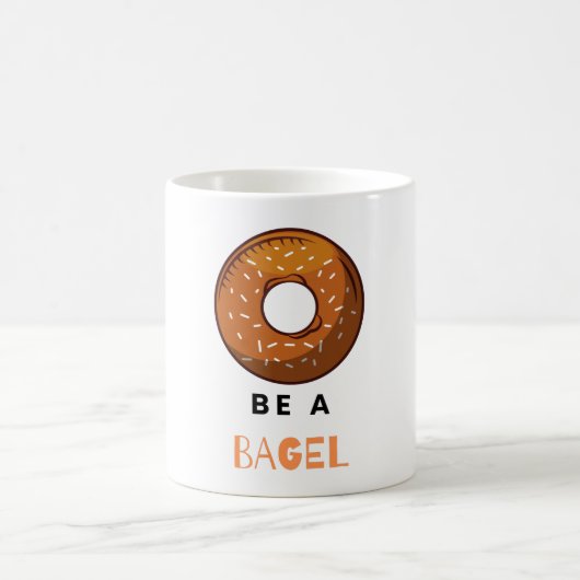 Sei ein Bagel Funny Food Pub Bagel Lover Design Kaffeetasse (Mittel)