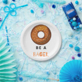 Sei ein Bagel Funny Food Pub Bagel Lover Design Pappteller (Party)