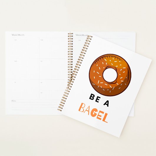 Sei ein Bagel Funny Food Pub Bagel Lover Design Planer