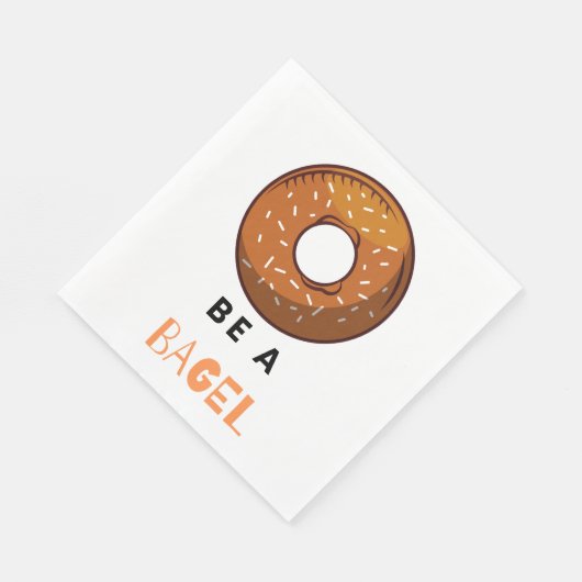 Sei ein Bagel Funny Food Pub Bagel Lover Design Serviette (Ecke)