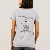 Sei ein Berean Search Scripting Apologetics T - Sh T-Shirt (Rückseite)