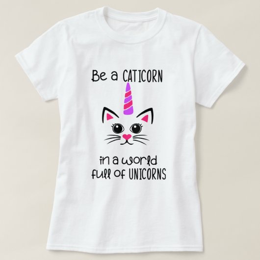 Sei ein Caticorn. T-Shirt (Design vorne)