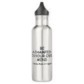 Sei ein Champion in deinem Kopf Edelstahlflasche (Links)