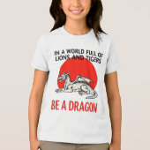 Sei ein Drache - Einzigartiges Fantasy-Design Tri-Blend Shirt (Vorderseite)