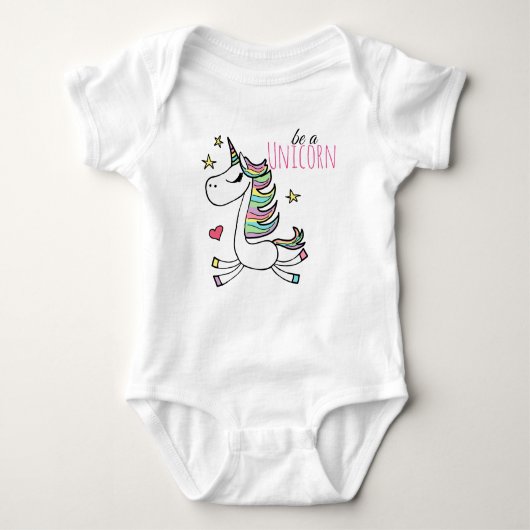 Sei ein Einhorn Baby Jersey Bodysuit Baby Strampler (Vorderseite)