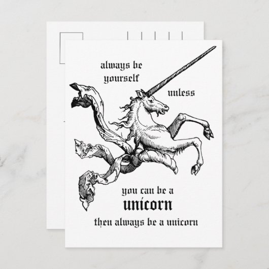 Sei ein Einhorn CC0219 Postkarte (Vorne/Hinten)