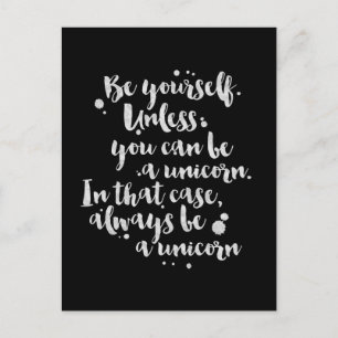 Sei ein Einhorn - Inspirationskarte Postkarte