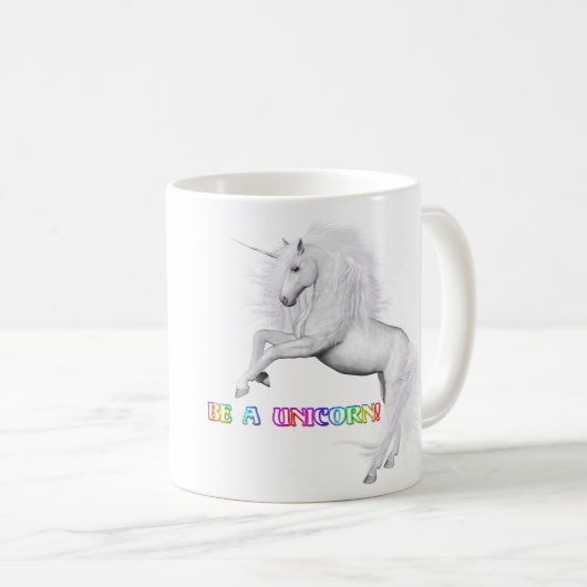 Sei ein Einhorn Kaffeetasse (VorderseiteRechts)