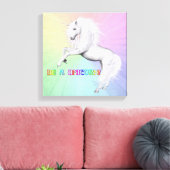 Sei ein Einhorn Leinwanddruck (Insitu (Wohnzimmer))