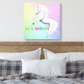 Sei ein Einhorn Leinwanddruck (Insitu (Schlafzimmer))