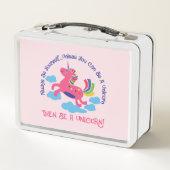 Sei ein Einhorn-Lunchbox Metall Lunch Box (Rückseite)