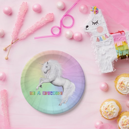 Sei ein Einhorn Pappteller (Party)