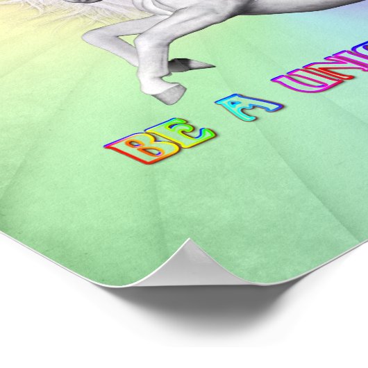 Sei ein Einhorn Poster (Ecke)