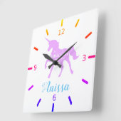 Sei ein Einhorn Quadratische Wanduhr (Winkel)