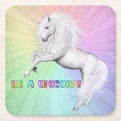 Sei ein Einhorn Rechteckiger Pappuntersetzer (Vorderseite)