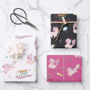 Sei ein einhorniger Regenbogen motivierend Regenbo Geschenkpapier Set