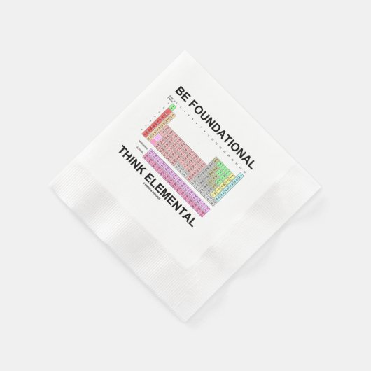 Sei ein elementares Grundkonzept (Periodische Tabe Serviette (Ecke)