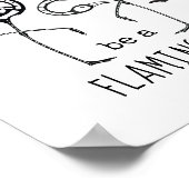 Sei ein Flaminghoul Flamingo Bats Skeleton Hallowe Poster (Ecke)