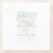 Sei ein Flamingo Bleibe ausgewogen Glasuntersetzer (Rückseite)