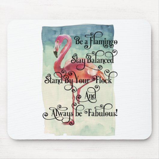 Sei ein Flamingo Bleibe ausgewogen Mousepad (Vorne)
