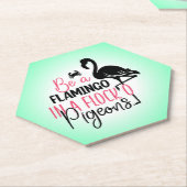 Sei ein Flamingo in einer Flock von Tauben-27308 Untersetzer (angewinkelt)