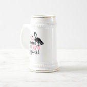 Sei ein Flamingo in einer Schar von Tauben Bierglas (Vorderseite Links)