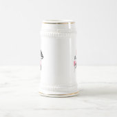 Sei ein Flamingo in einer Schar von Tauben Bierglas (Mittel)