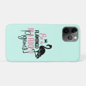 Sei ein Flamingo in einer Schar von Tauben Case-Mate iPhone Hülle (Rückseite (Horizontal))