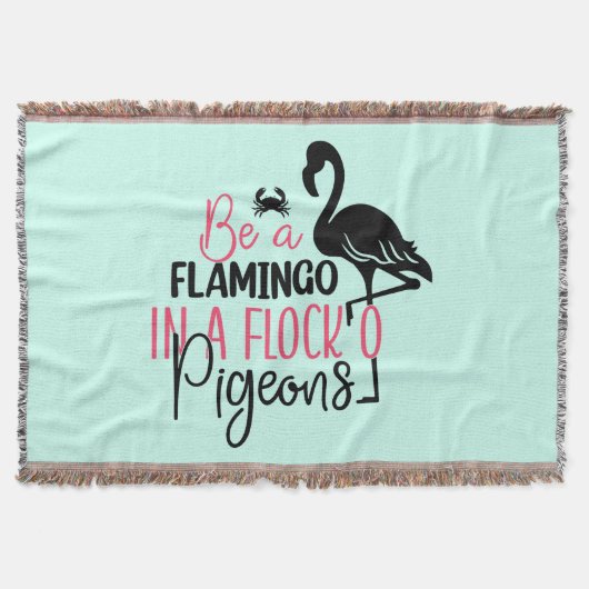 Sei ein Flamingo in einer Schar von Tauben Decke (Vorderseite)