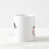 Sei ein Flamingo in einer Schar von Tauben Kaffeetasse (Mittel)