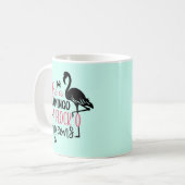 Sei ein Flamingo in einer Schar von Tauben Kaffeetasse (Vorderseite Links)