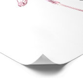 Sei ein Flamingo in einer Taubenherde Poster (Ecke)