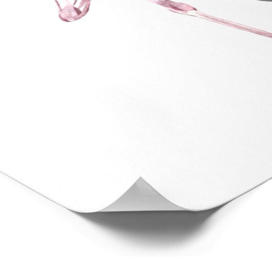 Sei ein Flamingo in einer Taubenherde Poster (Ecke)