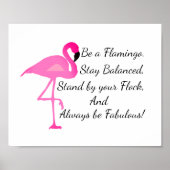 Sei ein Flamingo-Poster Poster (Vorne)