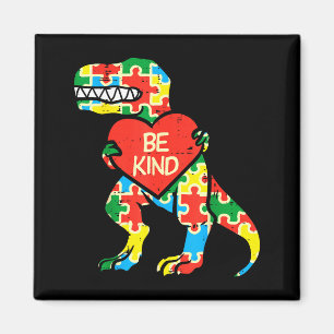 Sei ein freundliches Herz Puzzle Trex Dinosaurier  Magnet