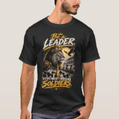 Sei ein Führer gekröntes Löwen-Schachkönig-Design T-Shirt (Vorderseite)