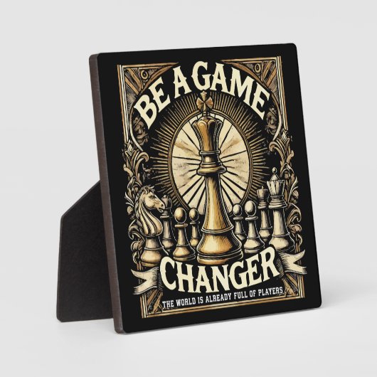Sei ein Game Changer - Schacherfolg Motivation Fotoplatte (Vorderseite)