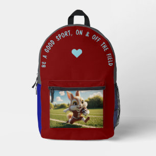 Sei ein guter Sport... Bedruckter Rucksack
