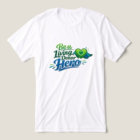 Sei ein Held als Lebendspender Tri-Blend Shirt (Design Vorderseite)