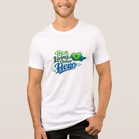 Sei ein Held als Lebendspender Tri-Blend Shirt (Vorderseite)