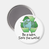 Sei ein Held, Recycle Magnet (Vorderseite/Rückseite)